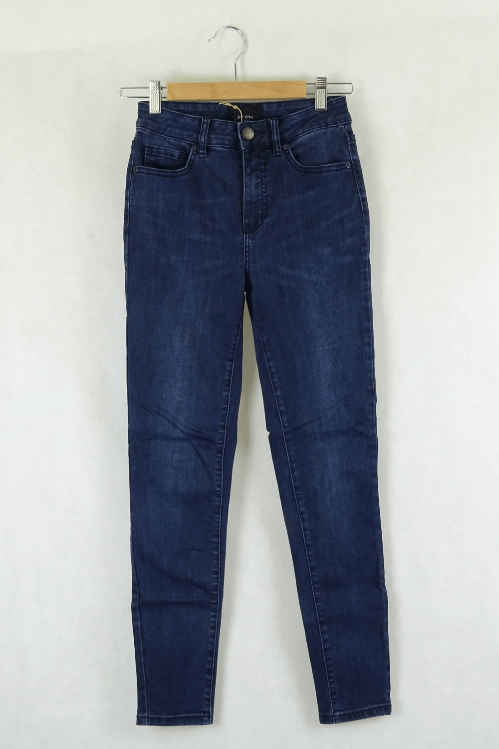 Decjuba Blue High Waisted Skinny Jeans 8