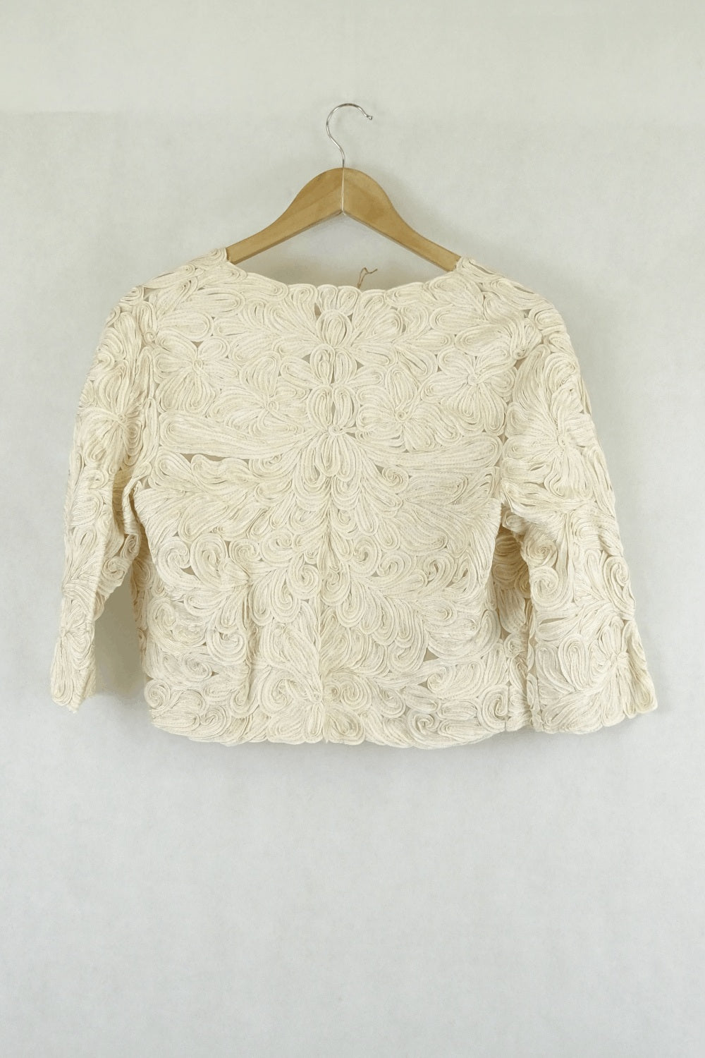 Phase Eight Ivory Tapework Bolero Jacket 14