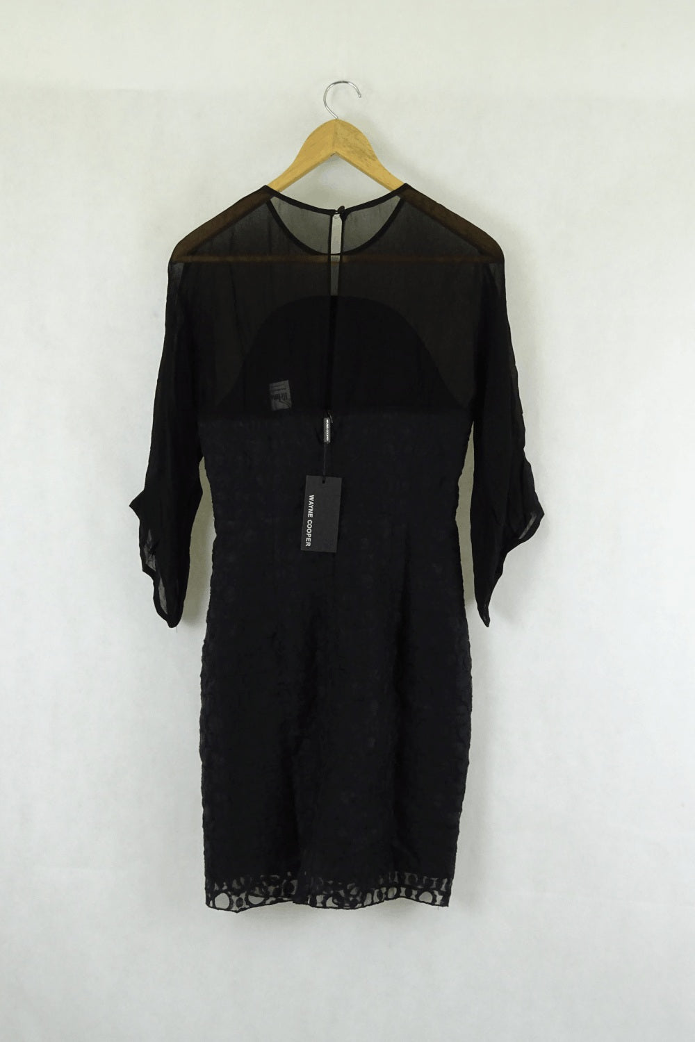Wayne Cooper Black Long Sleeve Embroidered Dress 1 (Au 10)