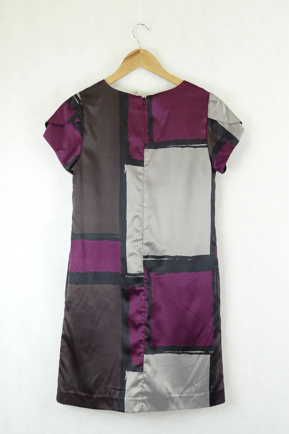 Barkins Geometric Purple Shaped Dress 10