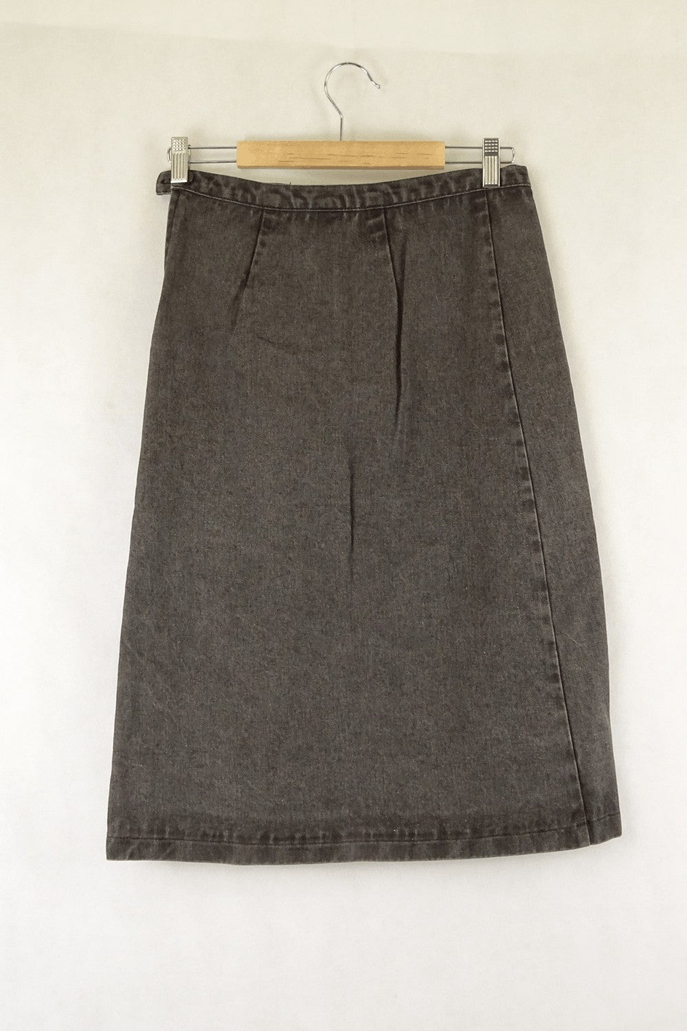 Jenny Hellstrom Grey Denim Skirt 6