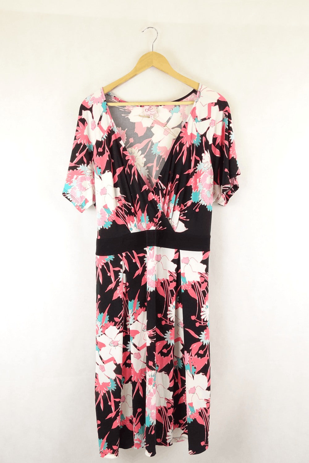 Leona Edmiston Pink And Black Dress L