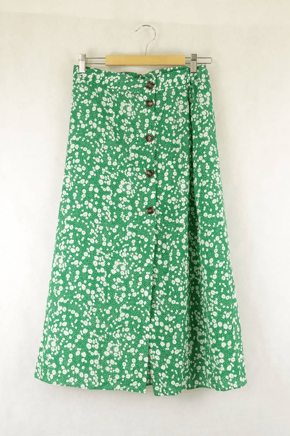 Oscar St Green Floral Skirt Xl