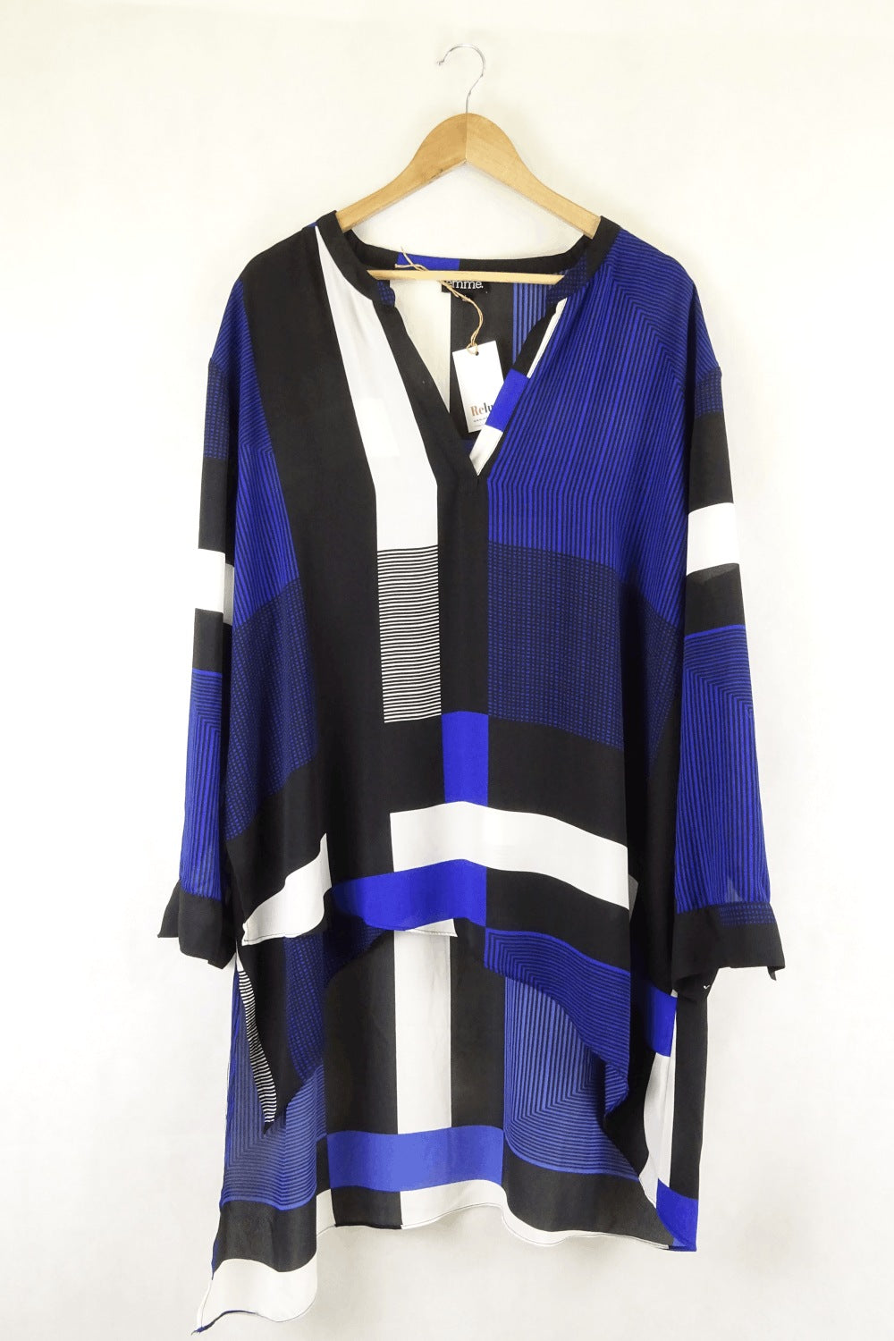 Emme Blue Long Sleeve Blouse L