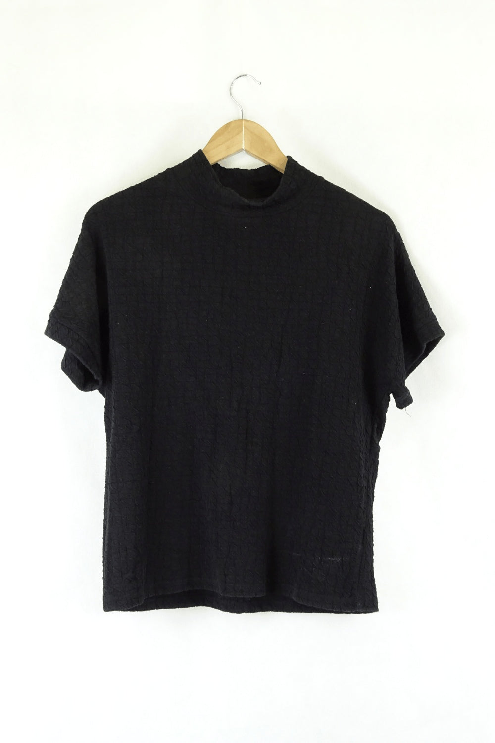 Seed Black Turtleneck Top S