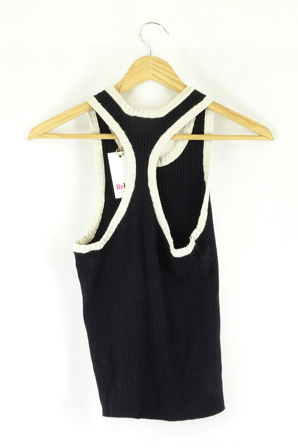 Cotton On Ripped Black And White Singlet L