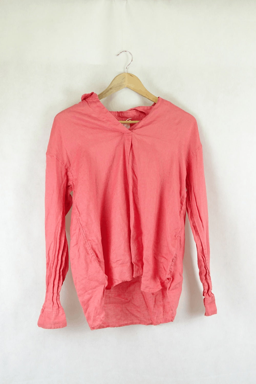 Uniqlo Pink Long Sleeve Button Down Top M