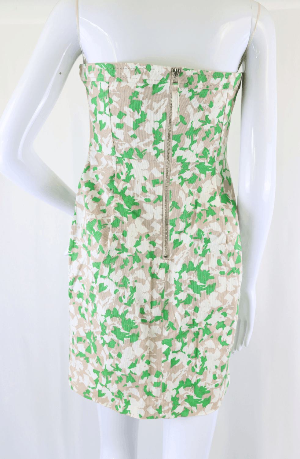 Plastic Island Green And Brown Spotted Dress L