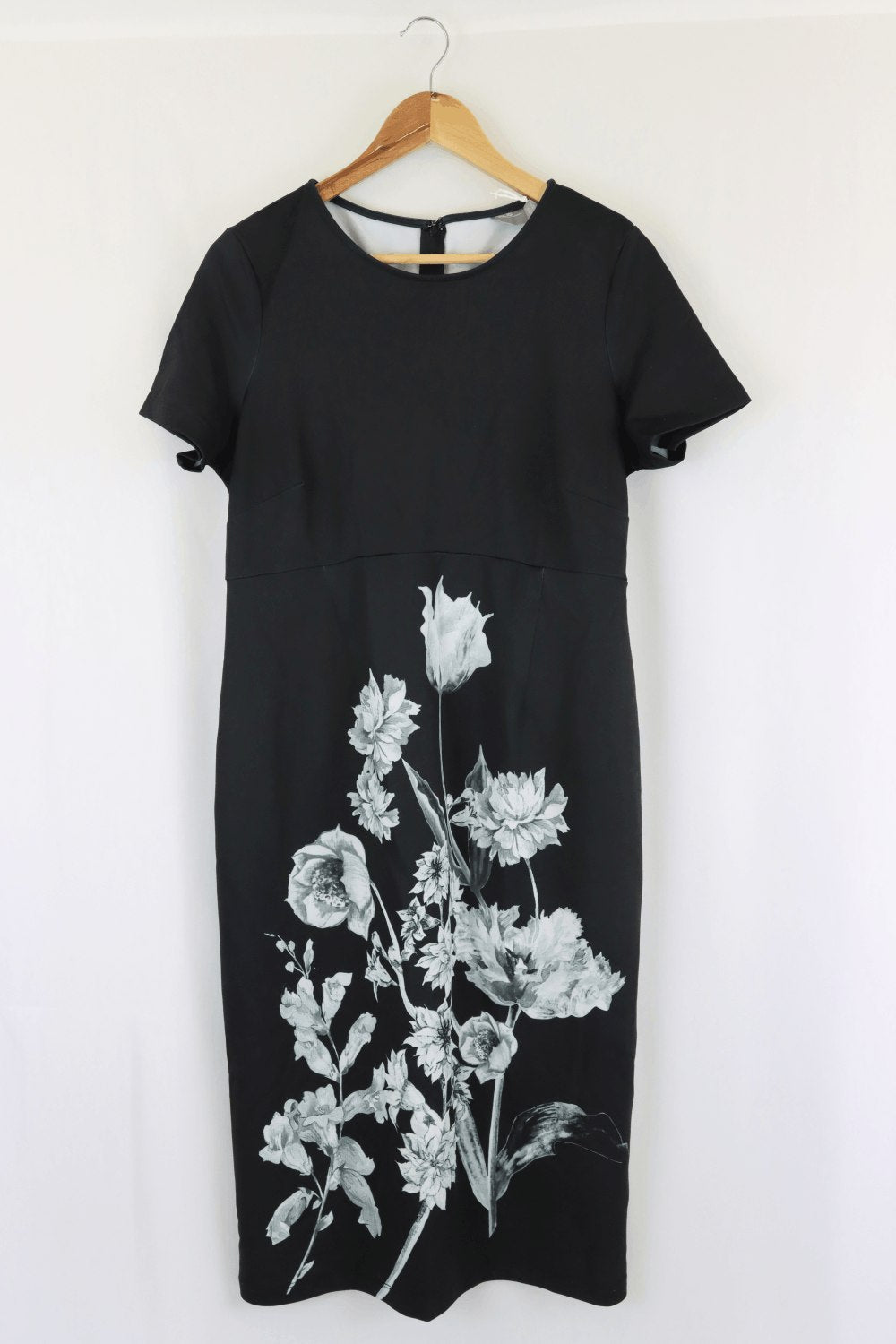 Asos Black Dress With Flowers 12