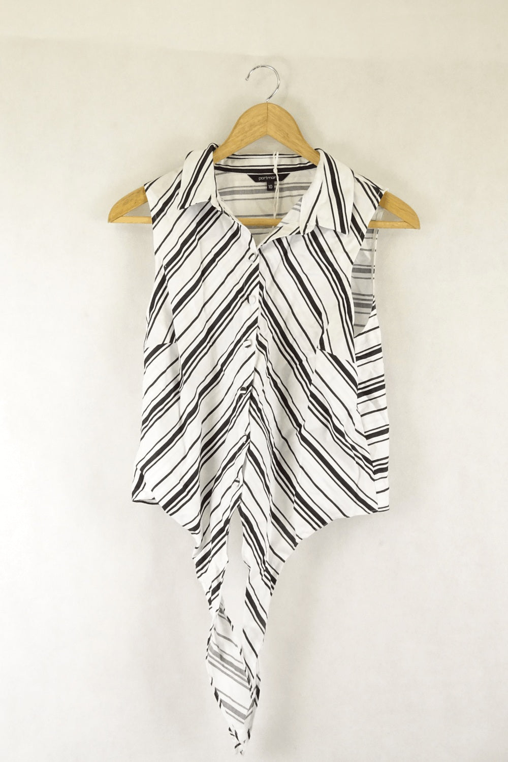 Portmans Striped Black And White Top 10