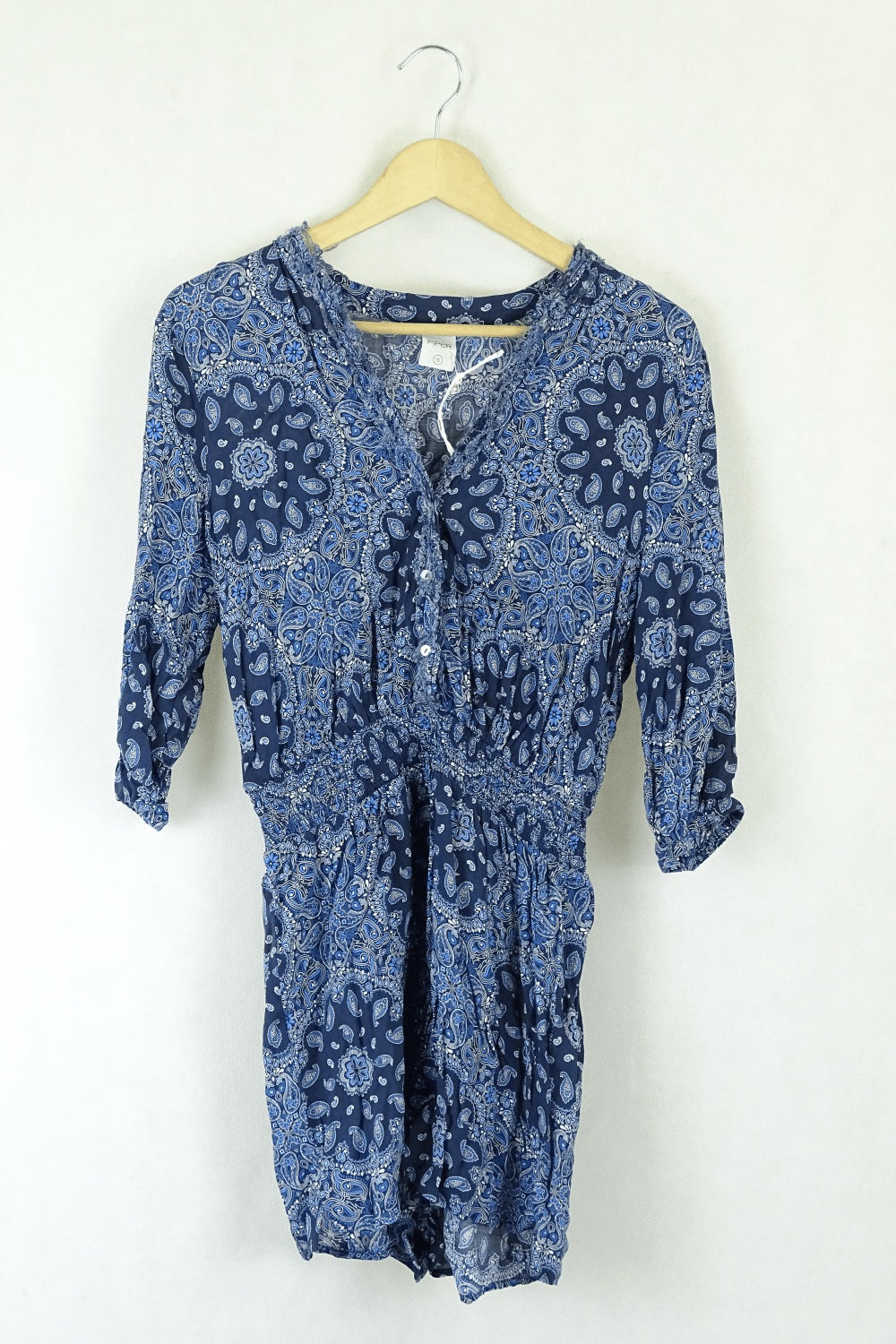 Piper Blue Patterned Jumpsuit S