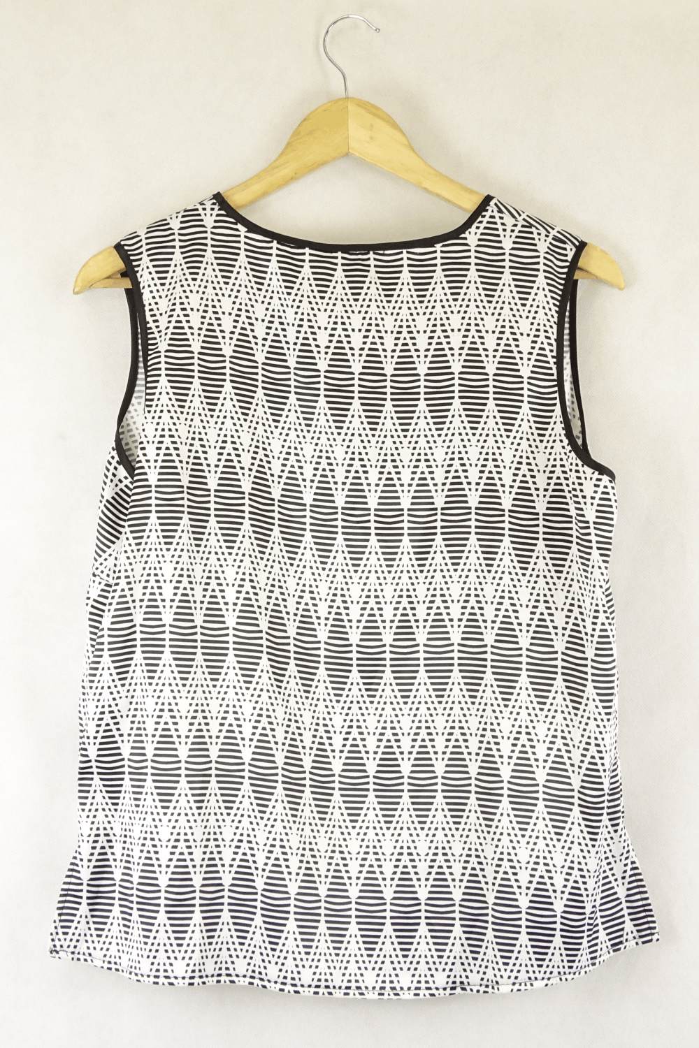 Liz Jordan Black And White Short Sleeve Top M