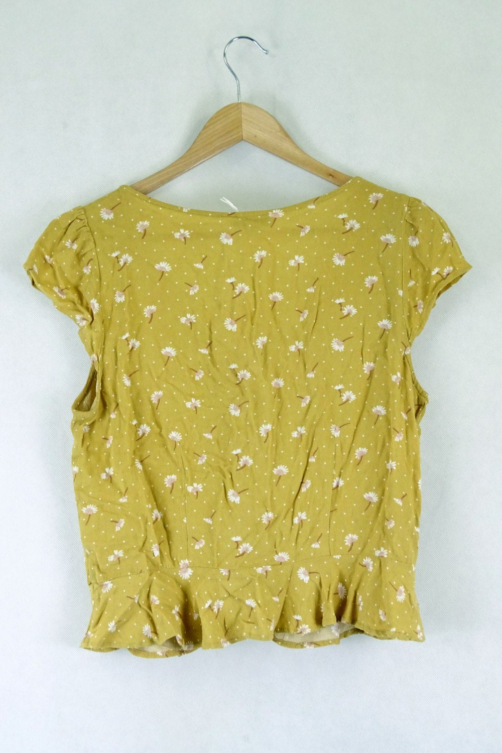 American Eagle Yellow Floral Top S