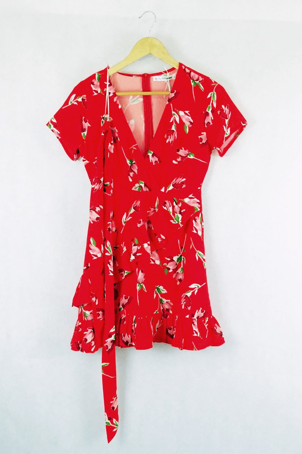 Morning Mist Red Floral Dress 8