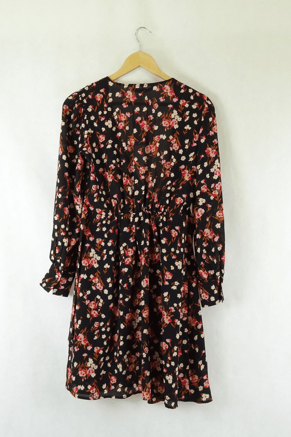 Stella Floral Print Black Long Sleeve Dress 8