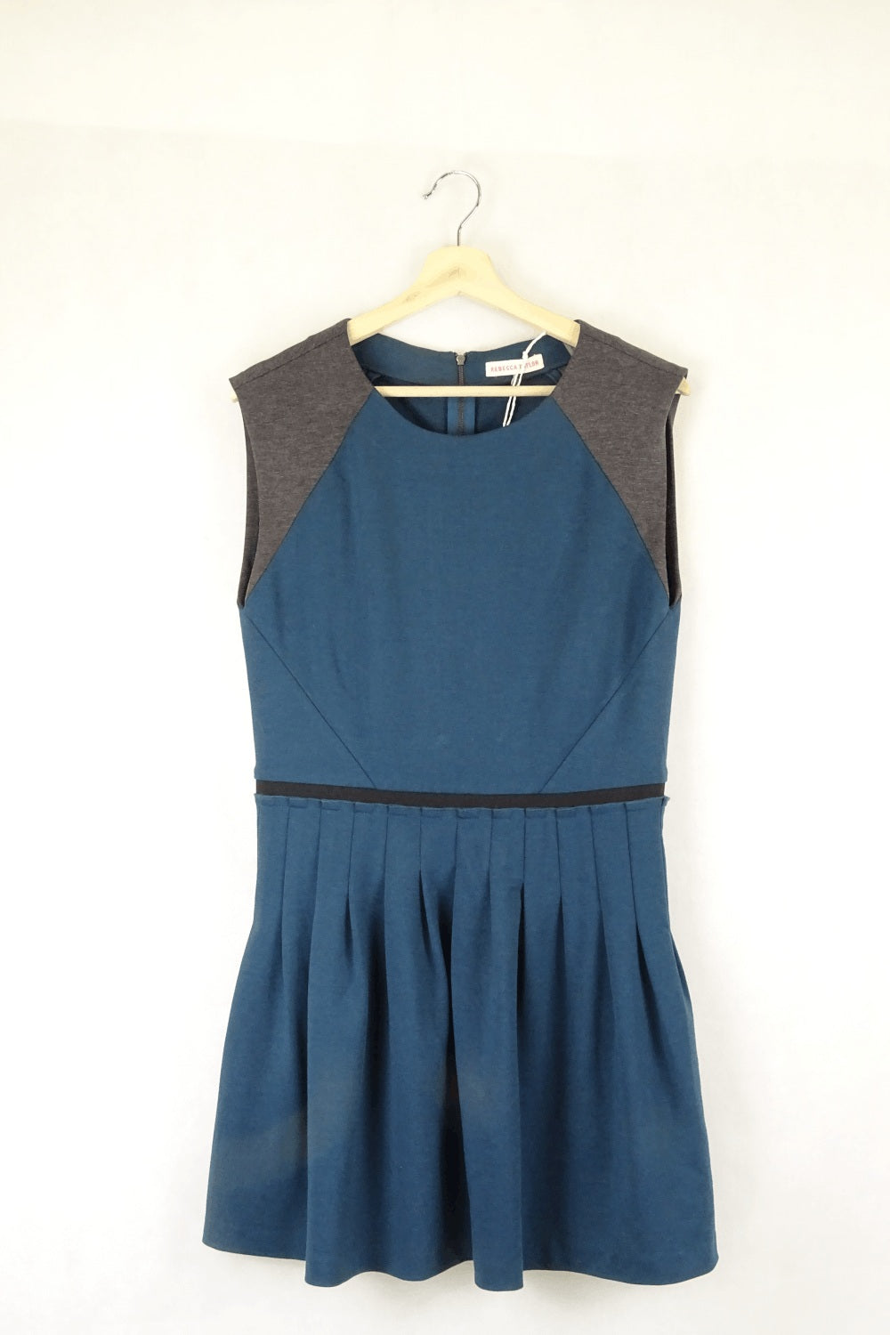 Rebecca Taylor Navy And Grey Dress 10