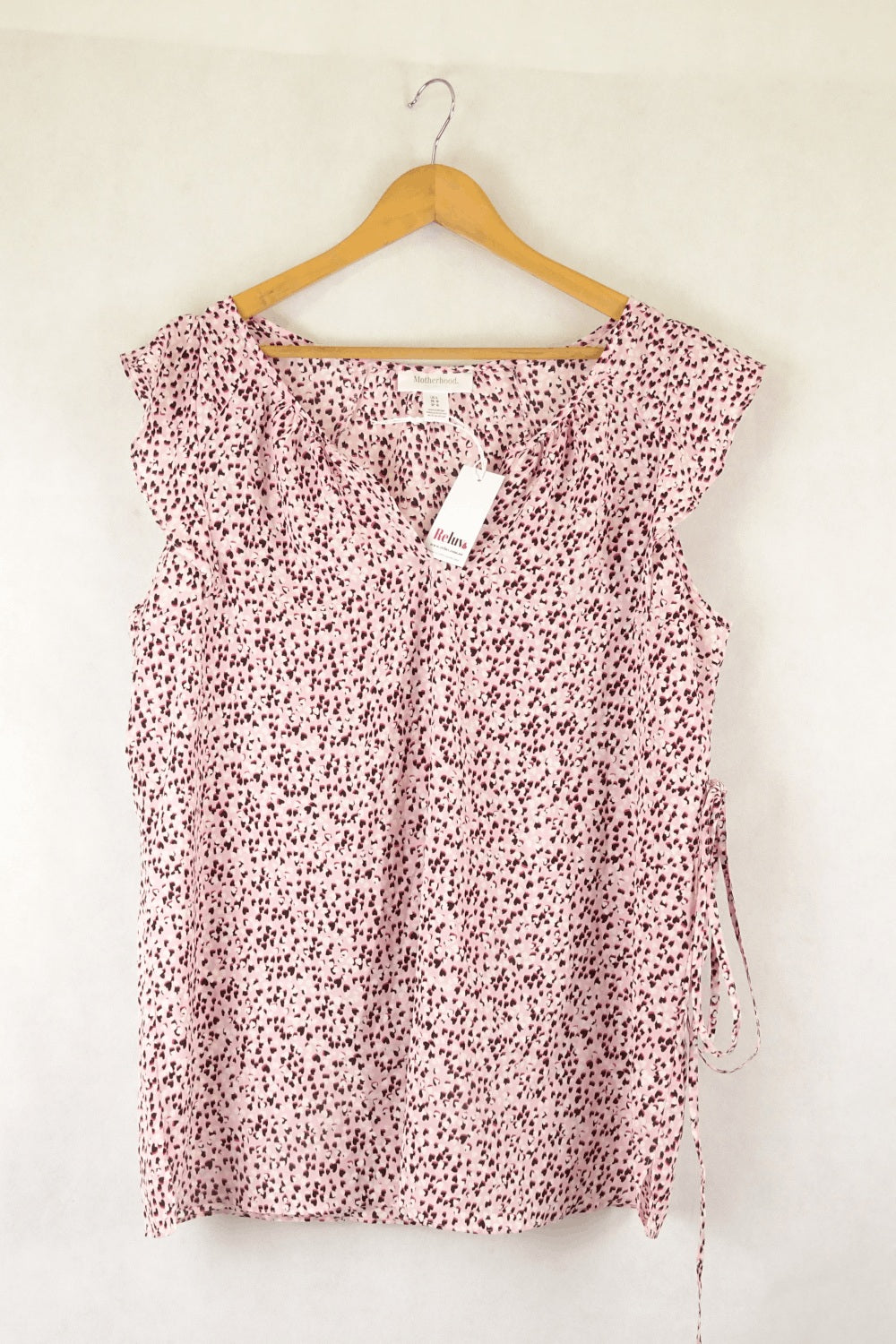 Motherhood Patterned Pink Top L