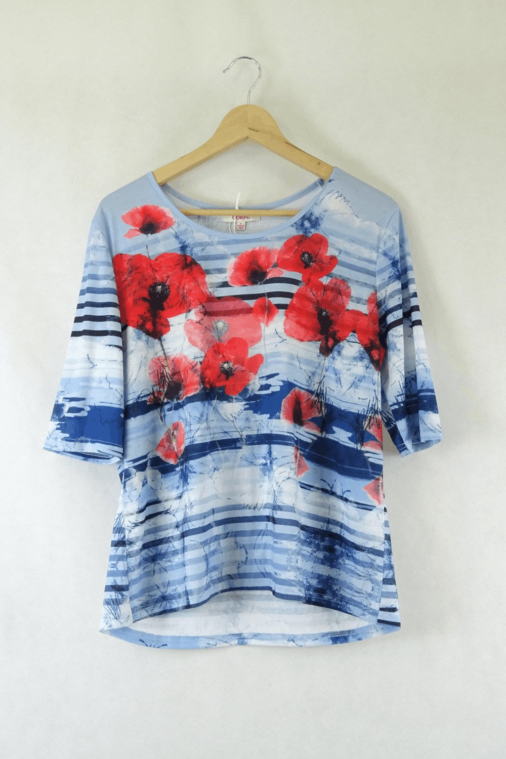 Corfu Poppy Red Floral Top 14