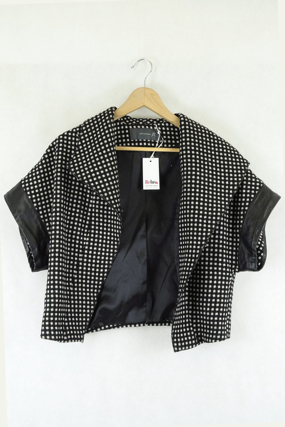 Arther Galan Black And White Woven Jacket 6