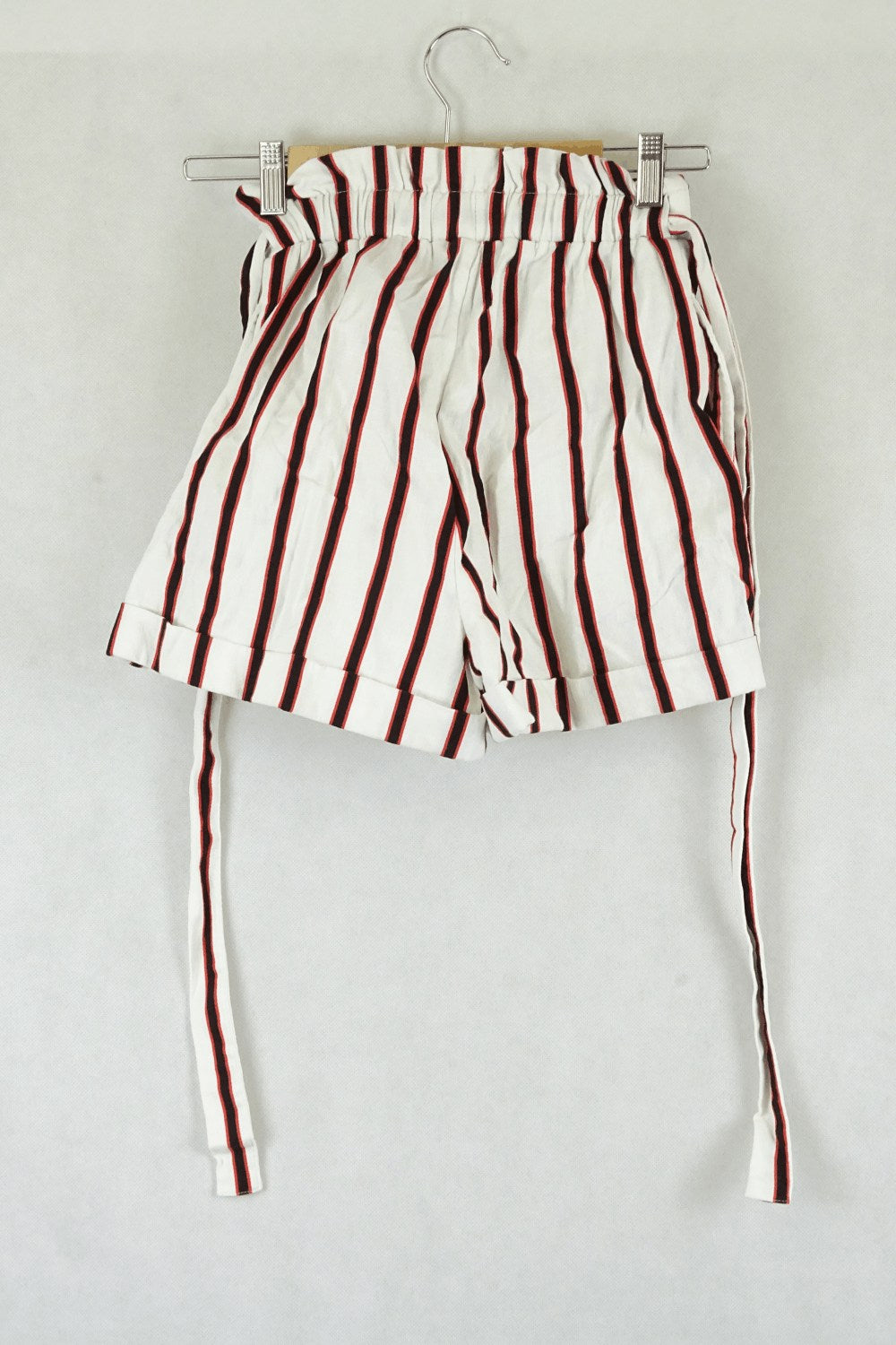 Bardot Striped Red,Black And White Shorts 6