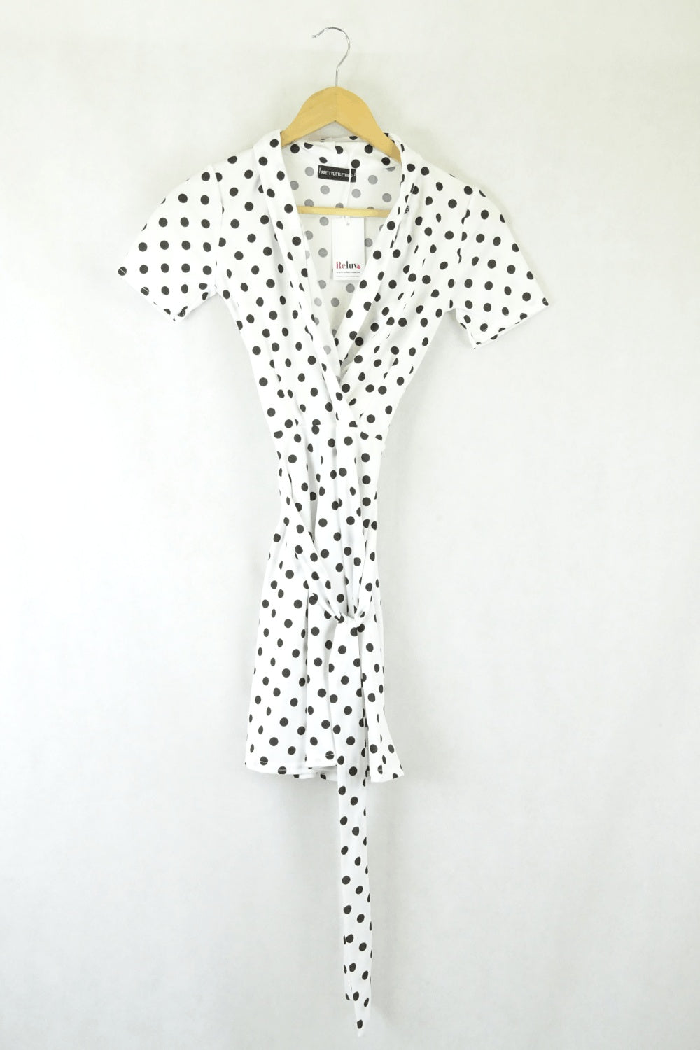 Pretty Little Thing Black And White Polka Dot Dress 6