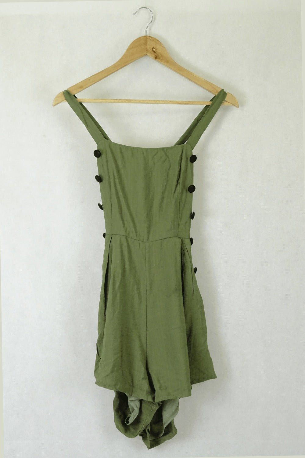 Indikah Green Button Dress M