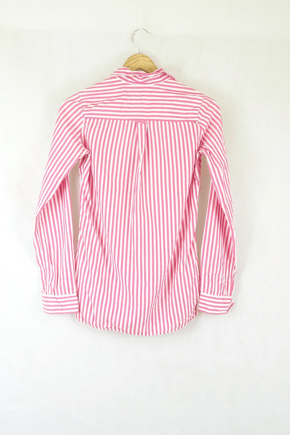 Topshop Pink And White Button Down Shirt S