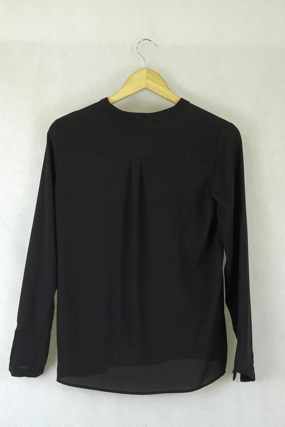 Mango Black Button Down Blouse XS