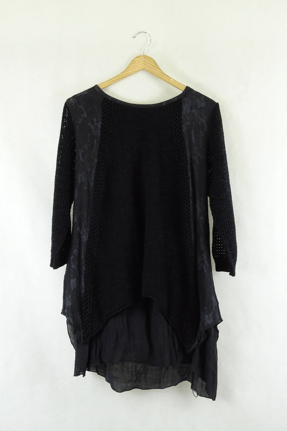 Lilia Black Knit Top Xl