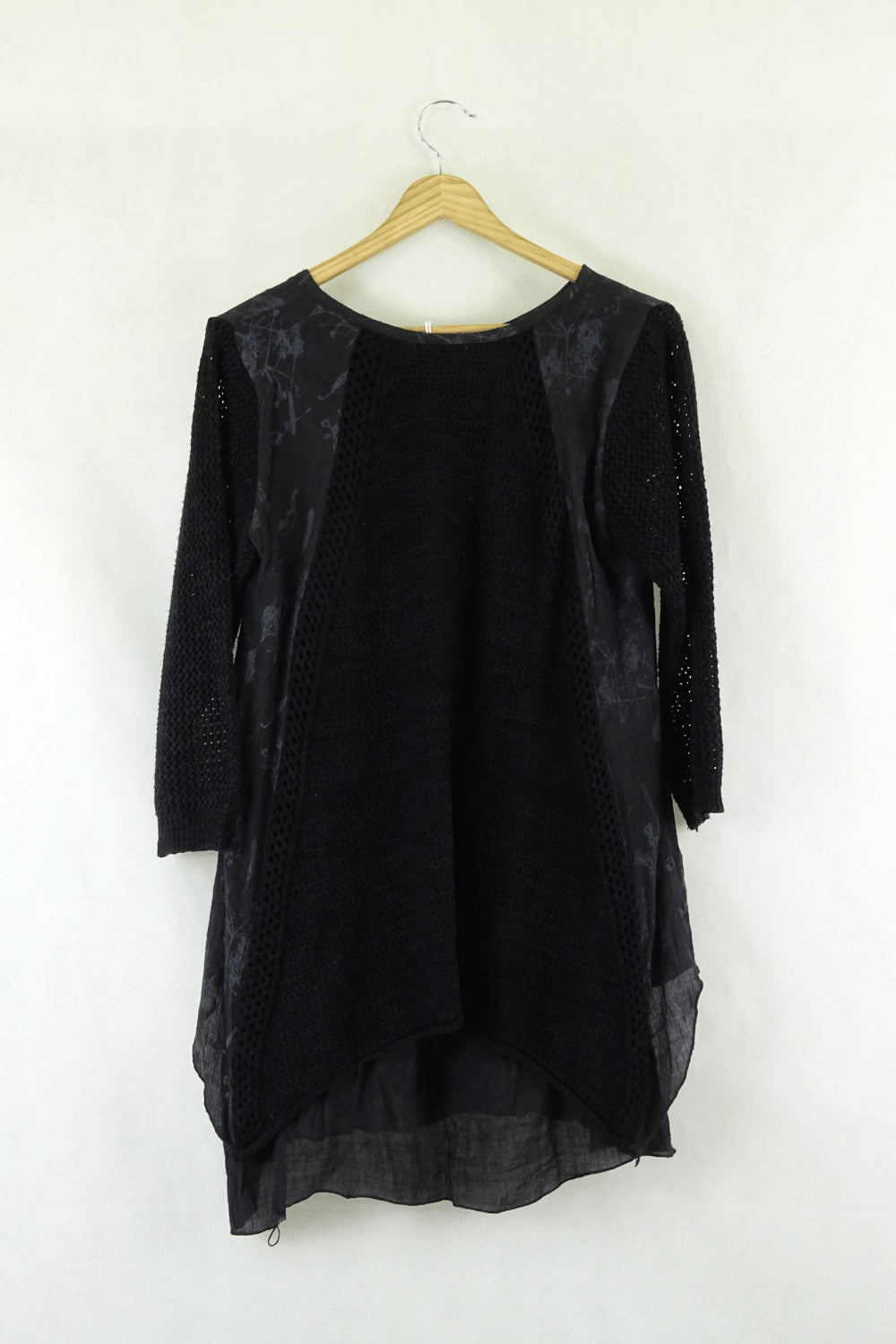 Lilia Black Knit Top XL