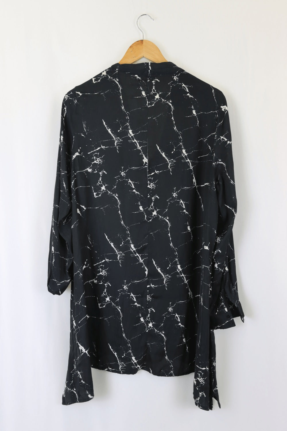 Ellos Marble Black And White Top L