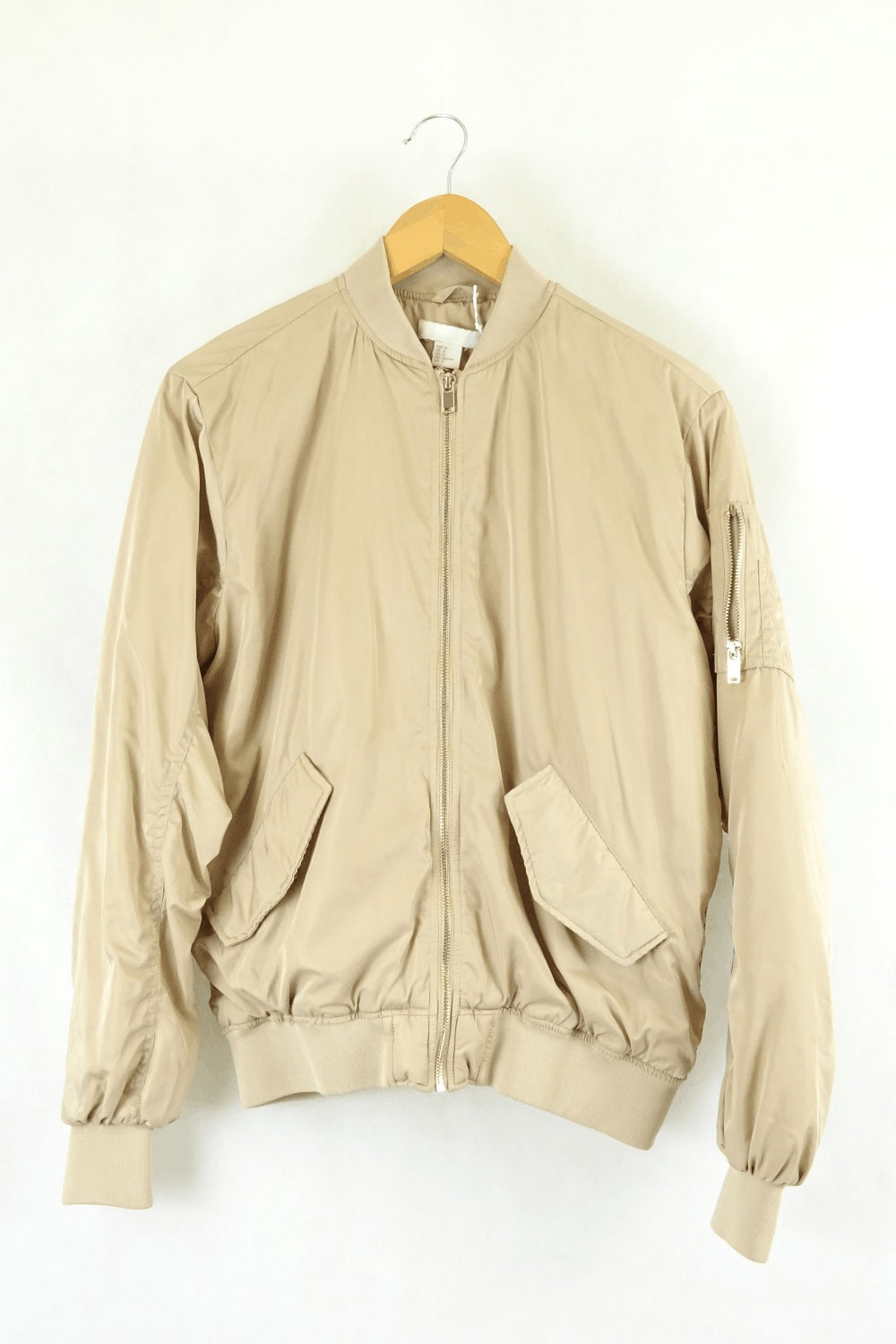 H&amp;M Beige Bomber Jacket 6