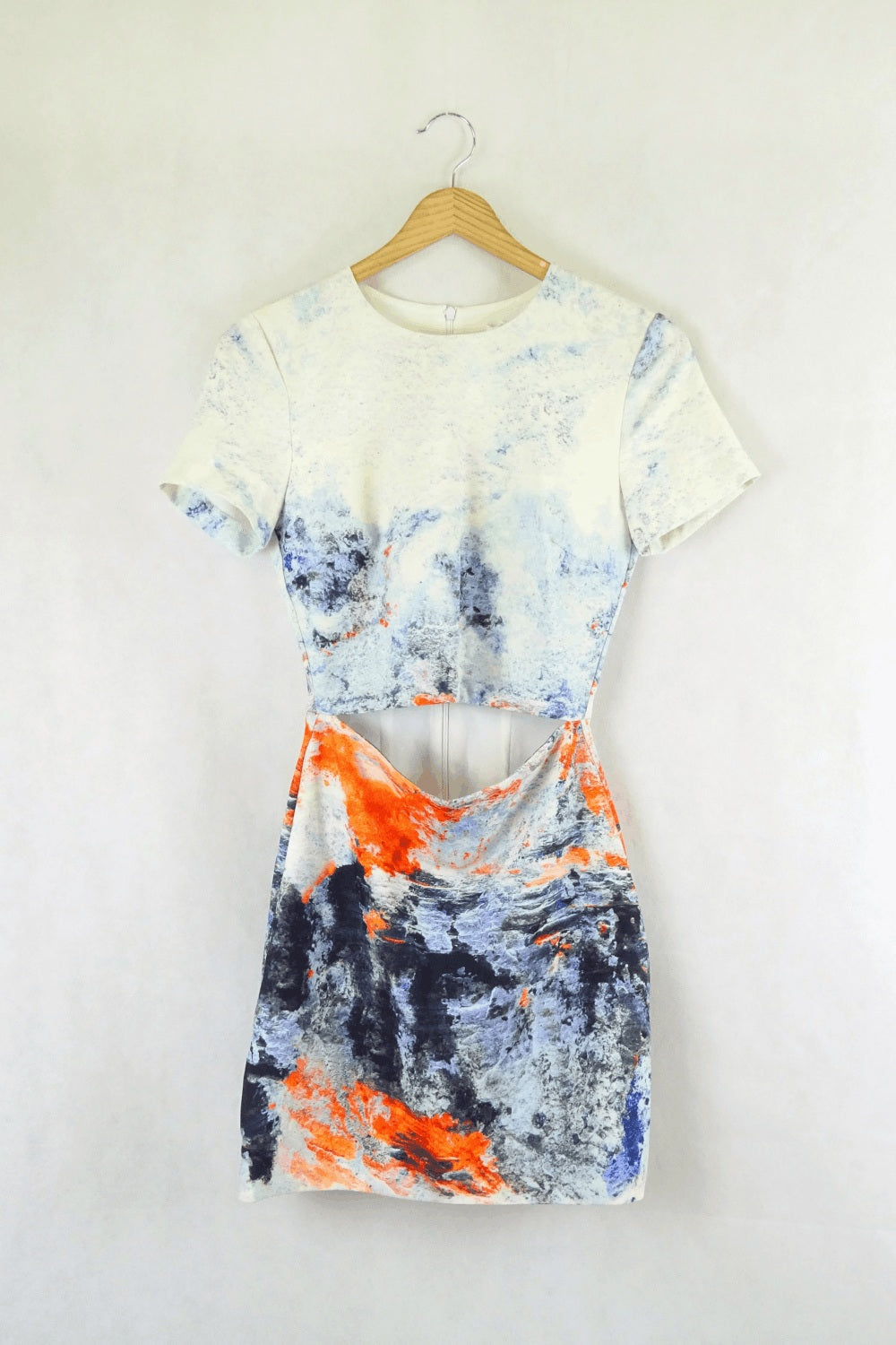 Bec &amp; Bridge Splatter Blue And Orange Dress 6