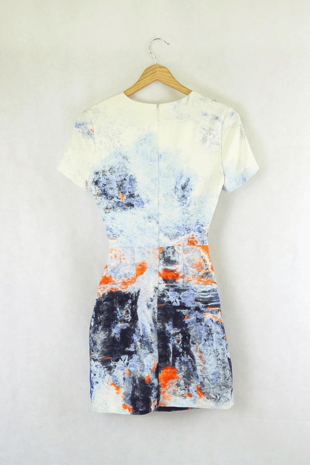 Bec &amp; Bridge Splatter Blue and Orange Dress 6