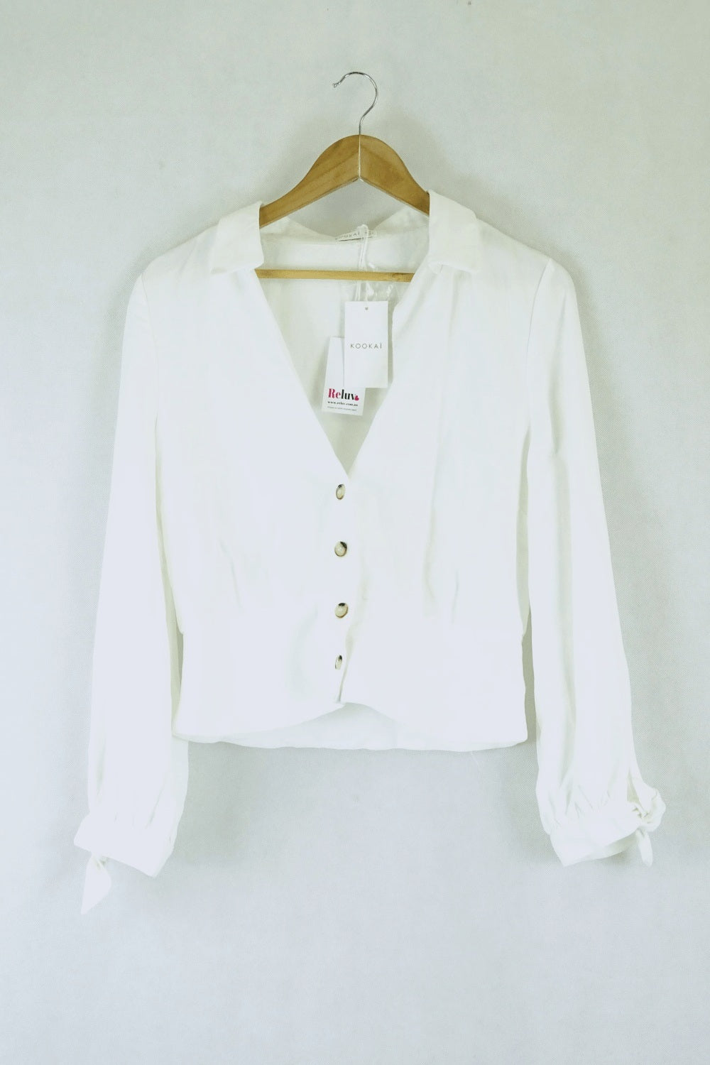 Kookai White Top Linen