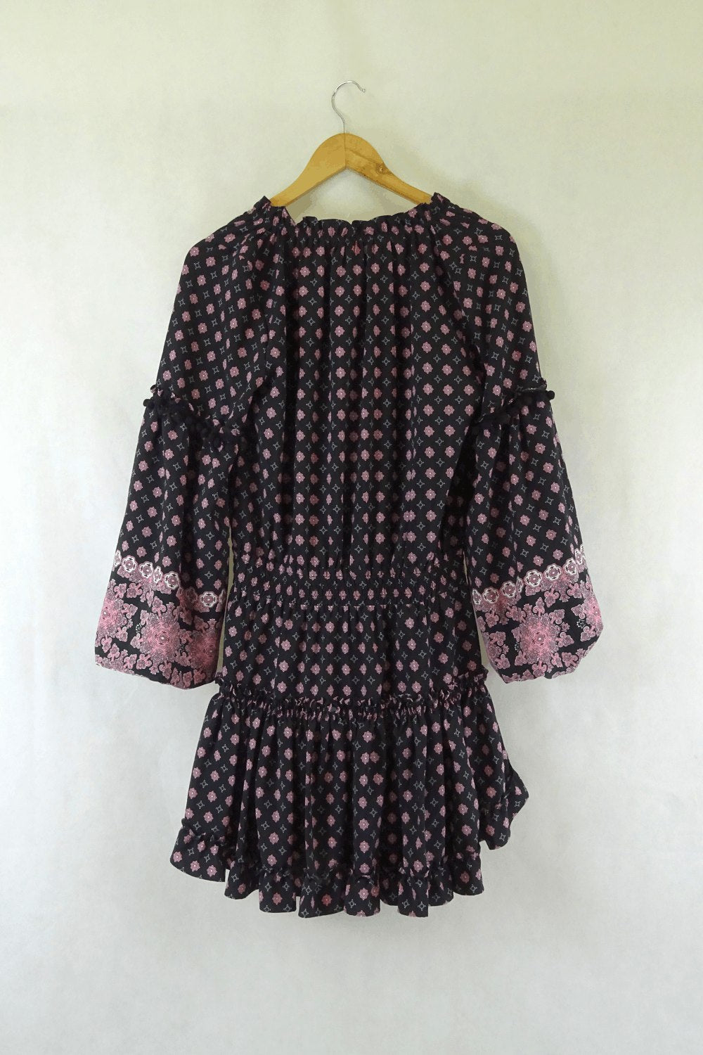 Misa Pattern Dress Pink And Black S