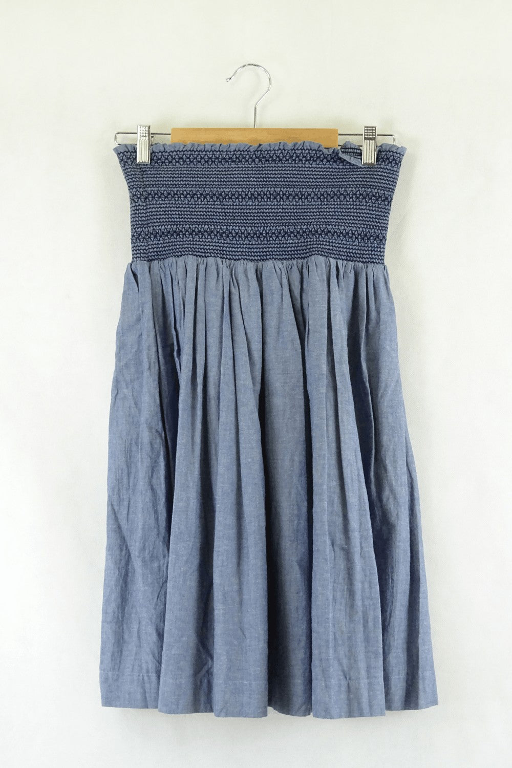 Gorman Blue Shirred Waist Skirt 6
