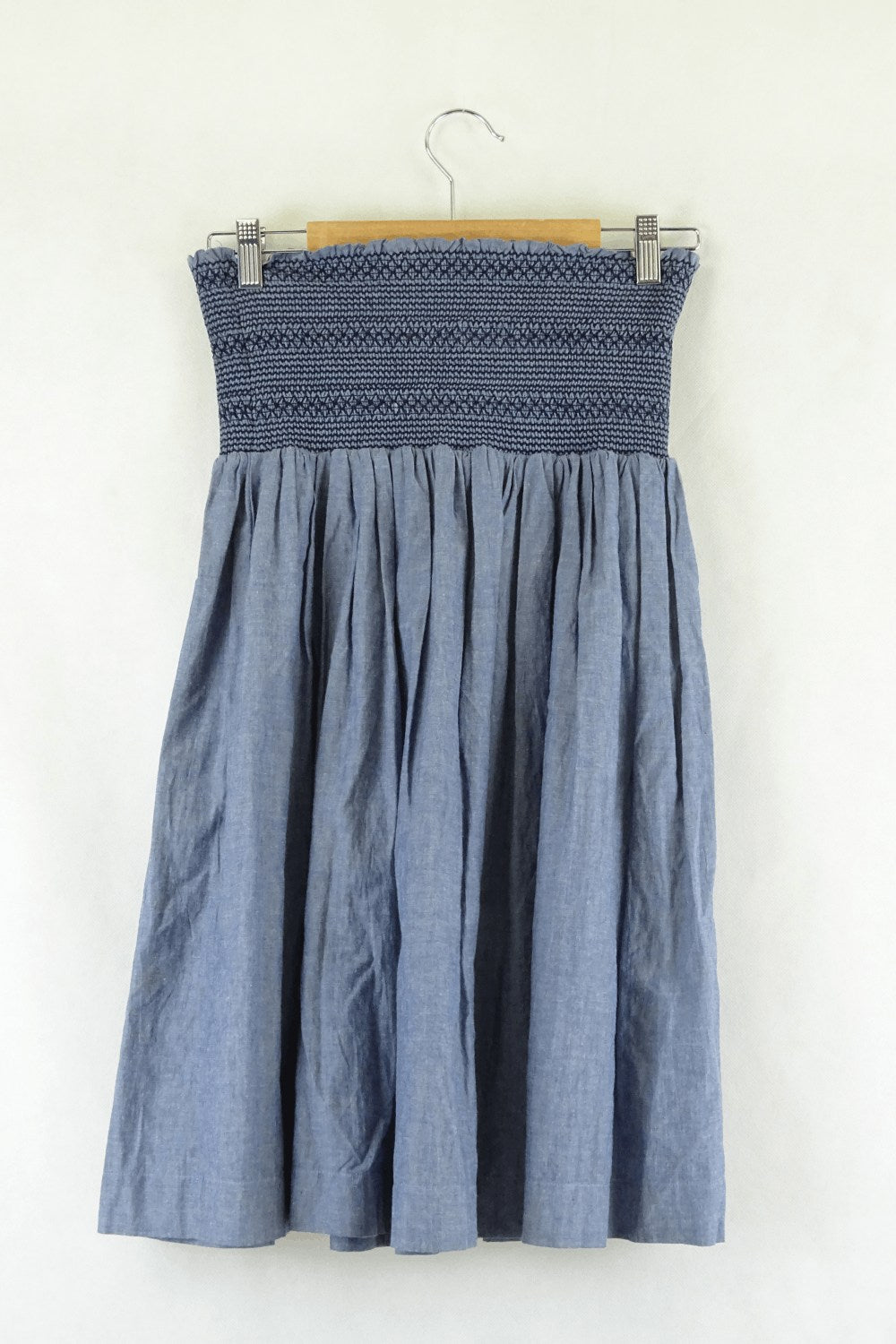 Gorman Blue Shirred Waist Skirt 6