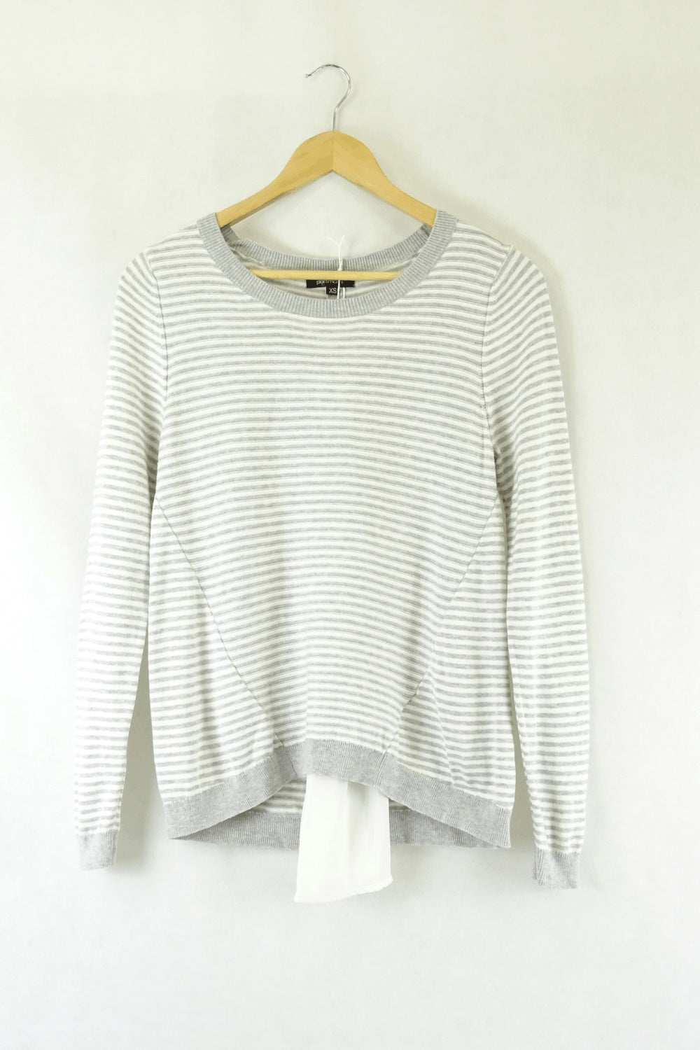 Portmans Striped Grey And White Jumper XS