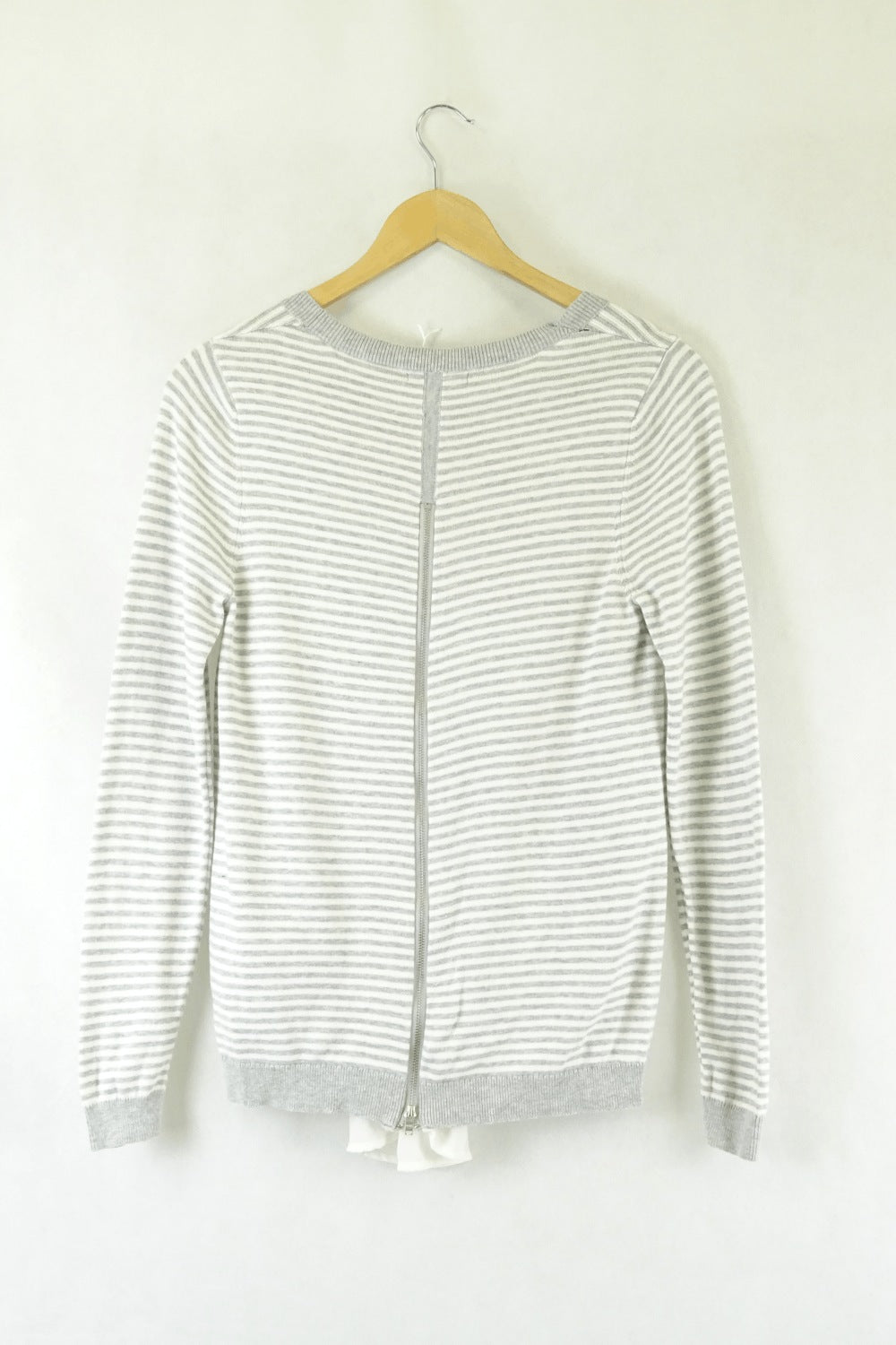 Portmans Striped Grey And White Jumper XS