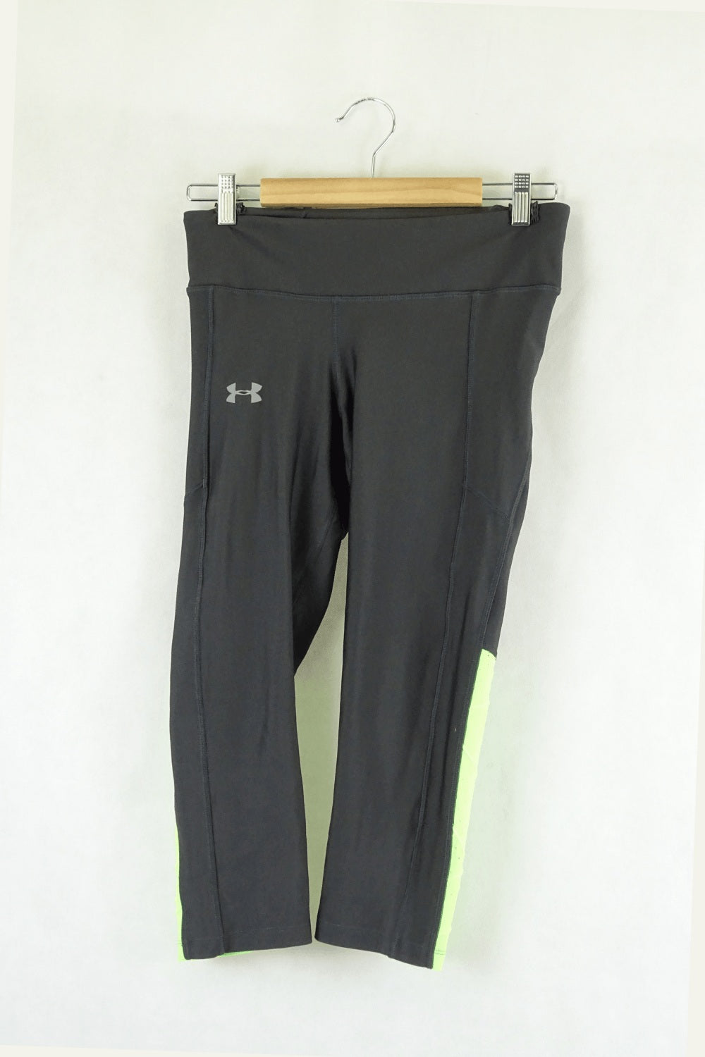 Under Armour Grey and Green Leggings M