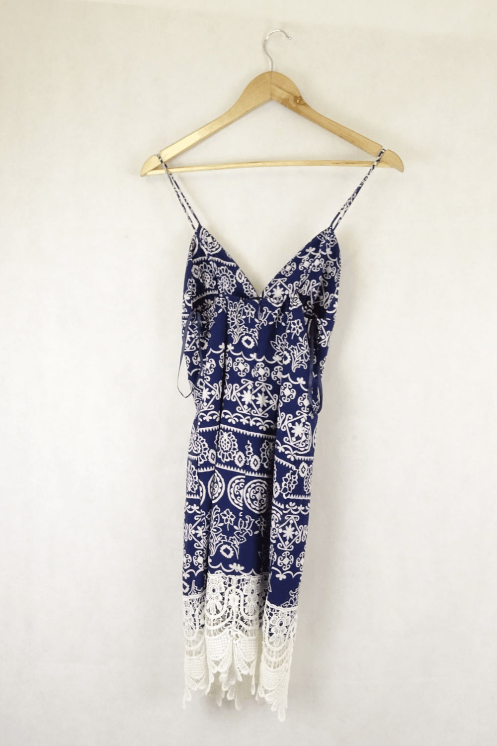 Angel Biba Blue And White Floral Dress S