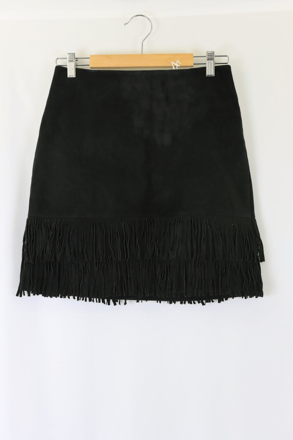 Kookai Black Suede Skirt 10