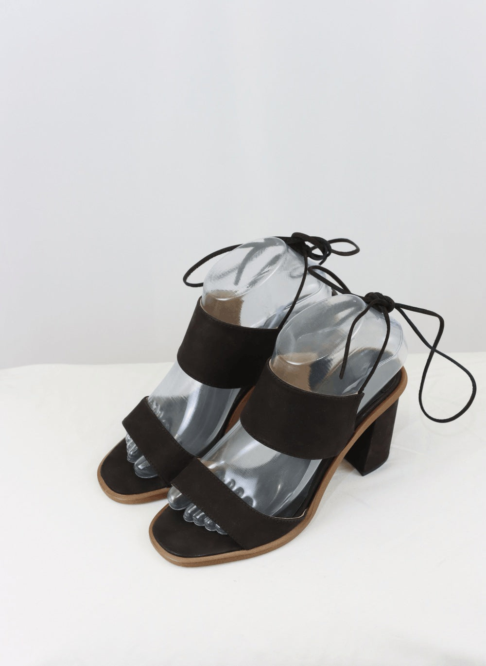 Tony Bianco Brown Ankle Tie Sandals 6