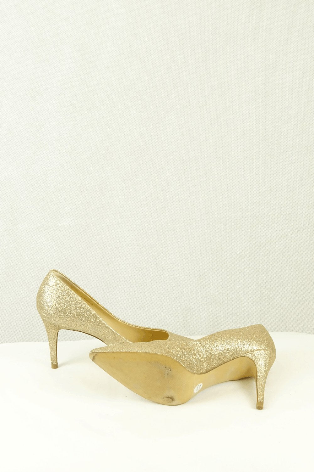 Charles &amp; Keith Gold Sparkle High Heels 35