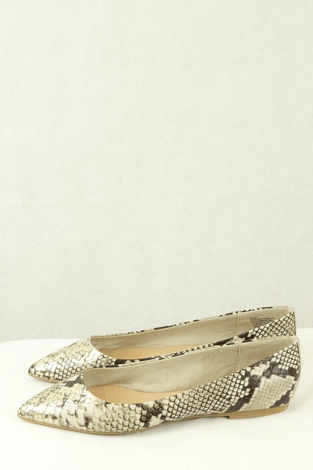 Steve Madden Gold Snake Print Slipper Shoe 9