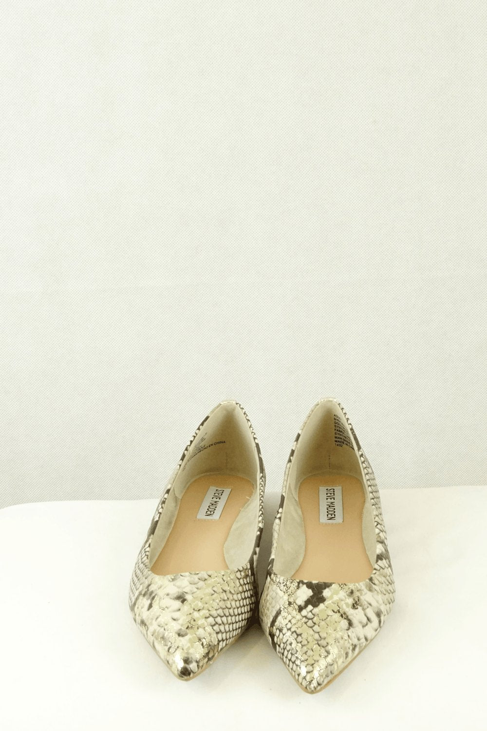 Steve Madden Gold Snake Print Slipper Shoe 9