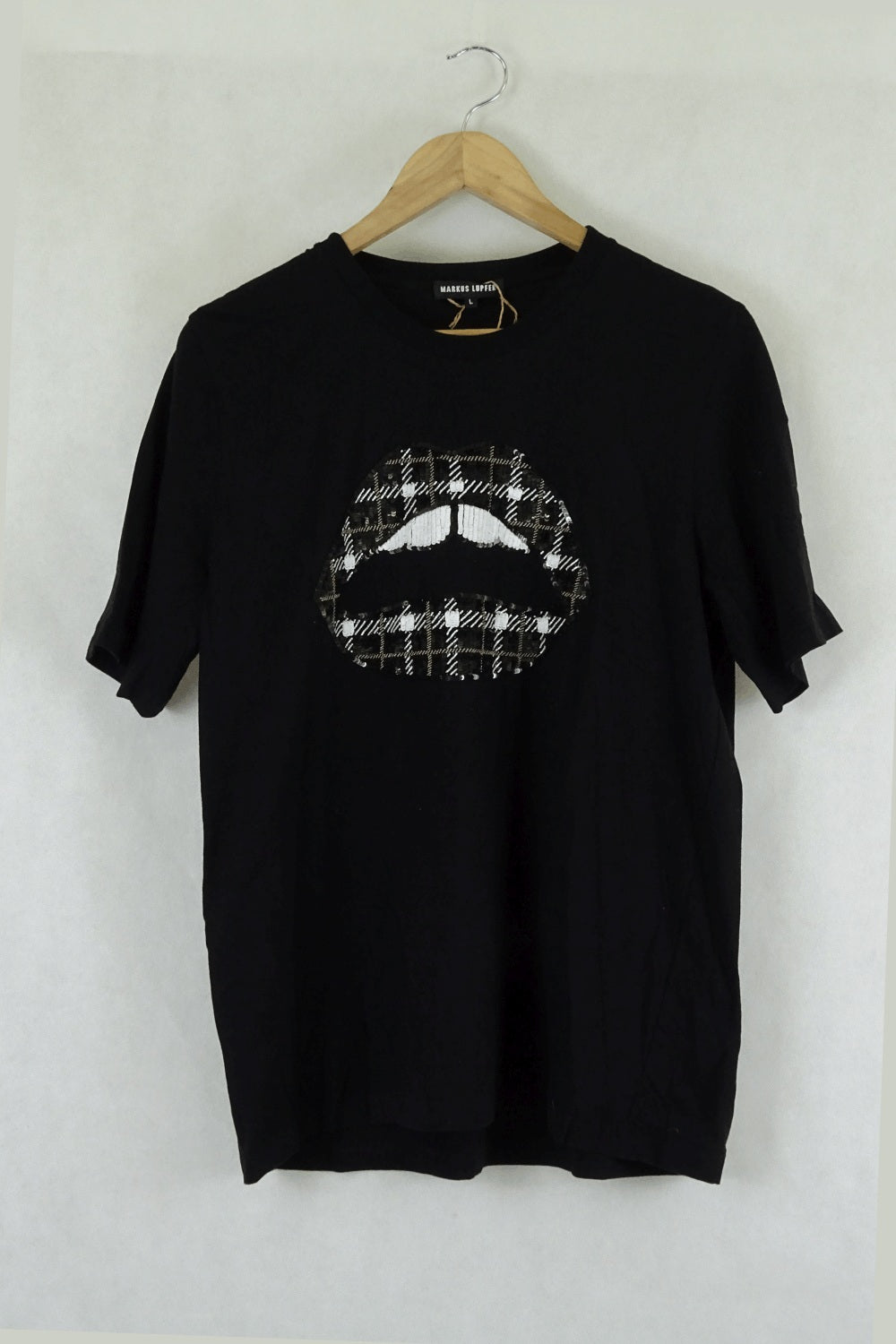 Markus Lupfer Check Pattern Mouth Logo L