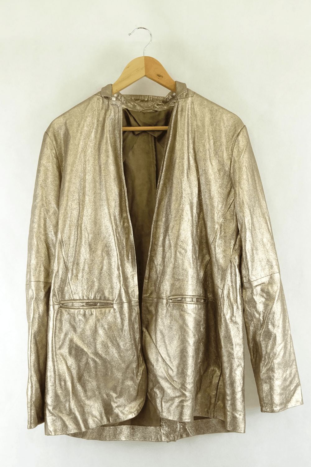 Liven Gold Leather Jacket S