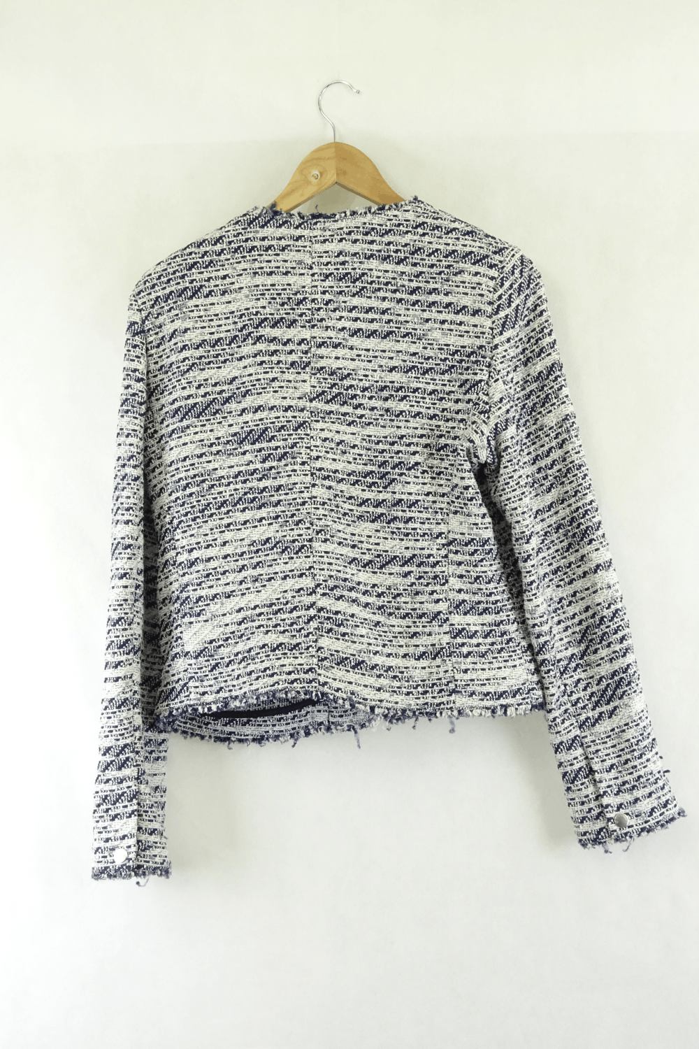 Rich & Royal Blue And White Woven Jacket S